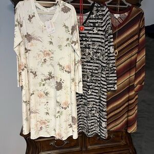 LuLaRoe Emily dresses - size large